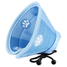 PASTEL PET 寵物腳印網眼頸圈, 1個, 藍色