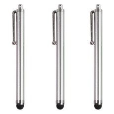 바리코 초미세 태블릿 스마트폰 정전식 터치펜, 실버, 3개