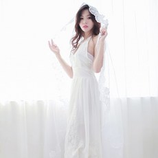 릴리드레스 플라워레이스 롱베일 LAV01
