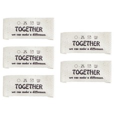 yarna 레터링 빈티지 디자인 면 라벨, 투게더, 5개