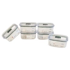 韓國 ecosense Genie Lock 全Tritan長方形密封容器 450ml, 6個, 密封容器 450ml 6入
