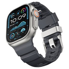 BUILTIN Apple Watch 運動氟橡膠矽膠錶帶, 1個, 岩石灰