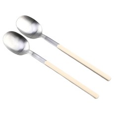 Bogen Armand緞面餐具湯匙, 2個, 香草色