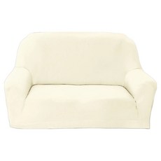 Osun 素色系列 一體成型防蹣彈性沙發套/沙發罩 2人座, 1件, 杏色