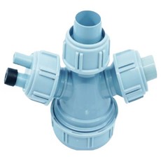 水槽 洗碗機 掃地機器人 淨水器 連接排水管 3孔型, 灰色, 1個