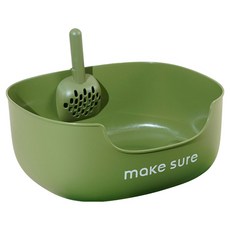 REDPUPPY 貓咪羅丹貓砂盆, 1個, 清爽綠