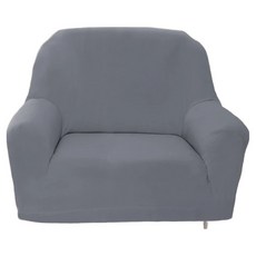Osun 素色系列 一體成型防蹣彈性沙發套/沙發罩 1人座, 1件, 灰色