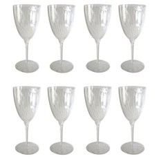 Iroul生活 塑膠波浪紋葡萄酒杯, 200ml, 8個