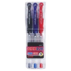 Uni 三菱 ball Signo 超級細鋼珠筆3件組 0.28mm UM-151, 黑色 + 藍色 + 紅色, 1組