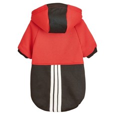寵物撞色衛衣, 黑色 + 紅色, 1個