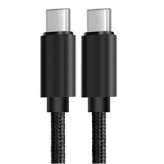 Type-C to Type-C 60W公對公頭PD數據轉接充電短線 UCA100S, 1個, 黑色, 20cm