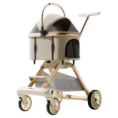 3baby 三個寶 寵物推車, 1個, 米白色