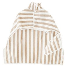 PASTEL PET 寵物條紋超細纖維浴袍, 1個, 米色