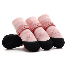 PASTEL PET 寵物反光帶襪鞋, 粉紅色, 1個