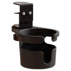 舒適空間辦公室旋轉桌邊杯架, 黑色, 1個