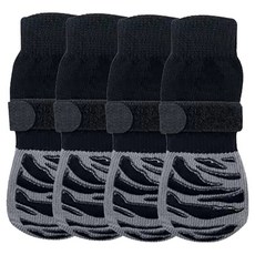 반려동물 미끄럼 방지 양말신발, 블랙, 1개