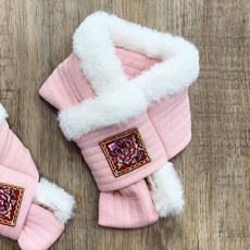 Jubico 狗狗韓服鋪棉圍巾, 1個, 粉紅色