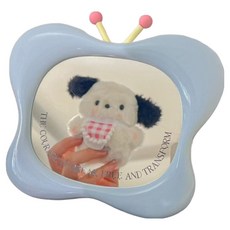 蝴蝶可愛美妝桌鏡, 藍色