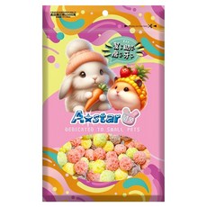 A star 鼠兔用繽紛水果磨牙球, 1個, 50g