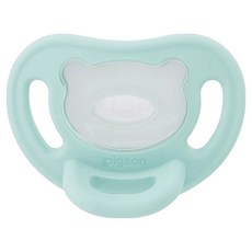 pigeon 貝親 全矽膠安撫奶嘴 M, 3~6個月, 薄荷綠, 1個