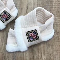 Jubico 狗狗韓服絎縫圍巾, 1個, 象牙色