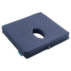 QSHION 透氣舒壓中空坐墊 A3YCAS10033, 藍色, 1個