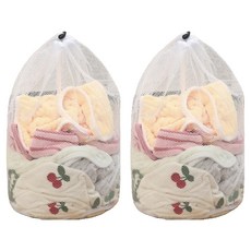 Malltoday 家事女王 洗衣袋, 2個, 02 白色粗網