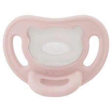pigeon 貝親 全矽膠安撫奶嘴 L, 6~18個月, 玫瑰粉, 1個