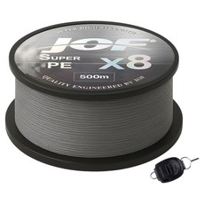 JOF SUPER PE X8 八股PE編織釣線 500m+Royal Fish 魚線固定器, 1套, 岩石灰