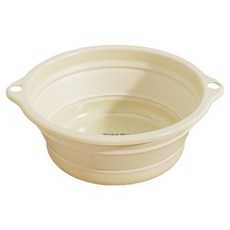 마켓플랜 폴딩 접이식 다용도 세면 대야 대형, 아이보리, 1개