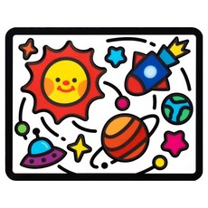 minhwashop 貼紙捕光窗飾相框製作套組 S250036C, 宇宙, 20套