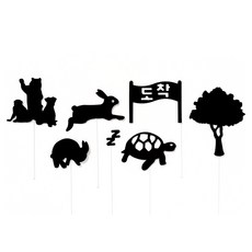 minhwashop 童話紙影戲DIY套組 龜兔賽跑 S250023B, 20套, 混合色