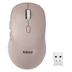 Kinyo 藍牙無線雙模靜音滑鼠, GBM-1825, 奶茶色