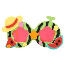 minhwashop EVA 水果太陽眼鏡製作套組 西瓜 S250007A, 混合色, 10套