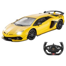 RASTAR 星輝 1 : 14藍寶堅尼 Aventador SVJ 遙控車 96000, 黃色, 1個