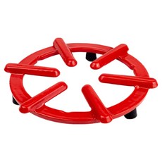 PEARL LIFE 珍珠金屬 Fer 琺瑯加工鑄鐵鍋墊 16cm, 1個, 紅色