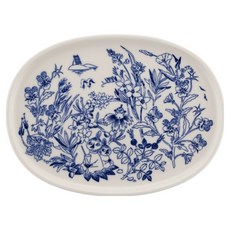 아라비아 무민 서빙 플레이트, 화이트 + 블루, 1개