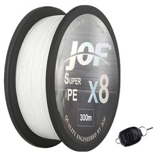 JOF SUPER PE X8編織釣魚線+Royal Fish線軌組, 1套, 月白