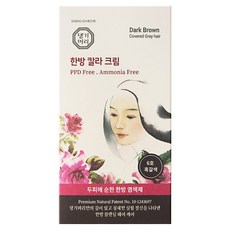 DAENG GI MEO RI 韓方染髮劑, 1個, 6號 黑褐色