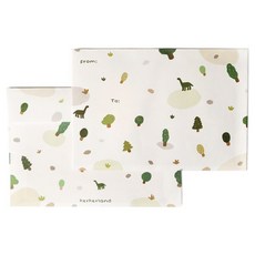 KerKerland 插畫信封袋, 6個裝, 森林裡的腕龍