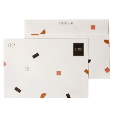 KerKerland 插畫信封袋, 6個裝, 幾何方塊