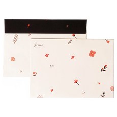 KerKerland 插畫信封袋, 6個裝, 橘紅花園