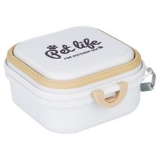 Pets Family 便攜式折疊寵物旅行餐具, 1個, 白色