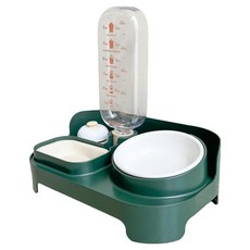 Pets Famliy 寵物陶瓷餐具附自動飲水器 500ml WO014, 1個, 綠色