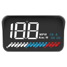 領先者 M7 雙系統多功能汽車抬頭顯示器 白光大字體 HUD GPS + OBD2 3.5吋, 1個, 黑色