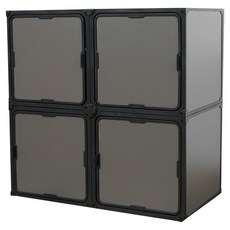 FAmILyLIFE 生活 第2代超耐重快裝式系統組合收納櫃4件組, 時尚灰