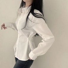 unheve 女款修身側釦襯衫