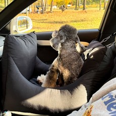 BARBICHON 寵物運動風汽車座椅, 黑色, 1個