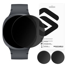SPACE SHIELD Galaxy Watch 兼容 Armor Flex 9H Privacy 防窺全覆蓋鋼化玻璃保護貼 3入組, 1個, 透明