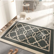 AFAMIC 艾法 刮泥吸水玄關腳踏墊/丙綸圈絨提花地墊, 尤加深灰, 1個